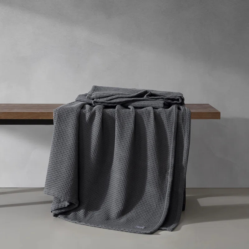 Vera Wang Vera Wang Waffleweave Cotton Blanket