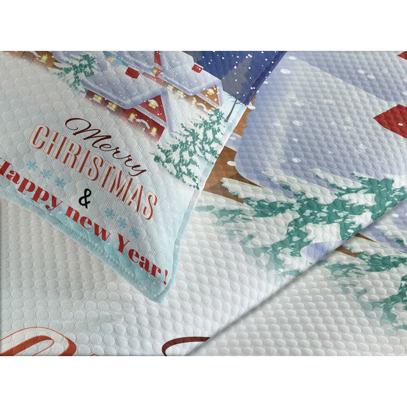Ambesonne Christmas Bedspread Winter Sky Moon