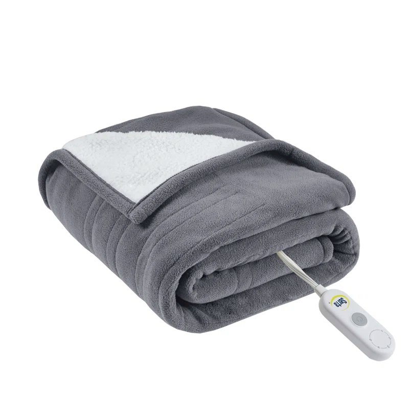 Serta Serta Fleece to Sherpa Heated Throw