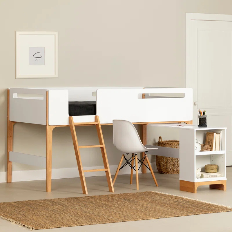 South Shore Bebble Twin Loft Bed with Built-in-Desk by South Shore
