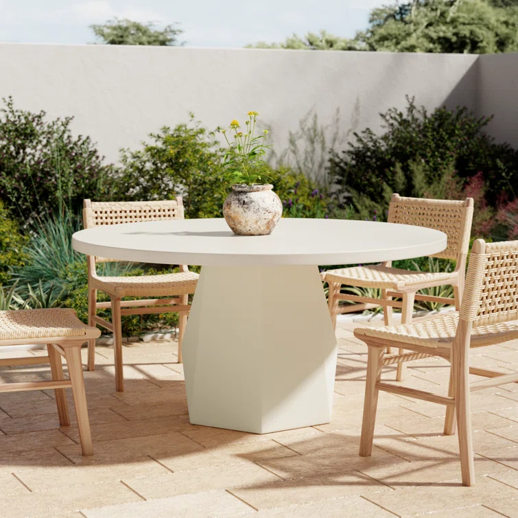 Clemmie 60'' Concrete Outdoor Dining Table