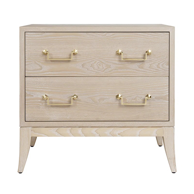Kenna 29.25'' Tall 2 - Drawer Solid Wood Nightstand in White
