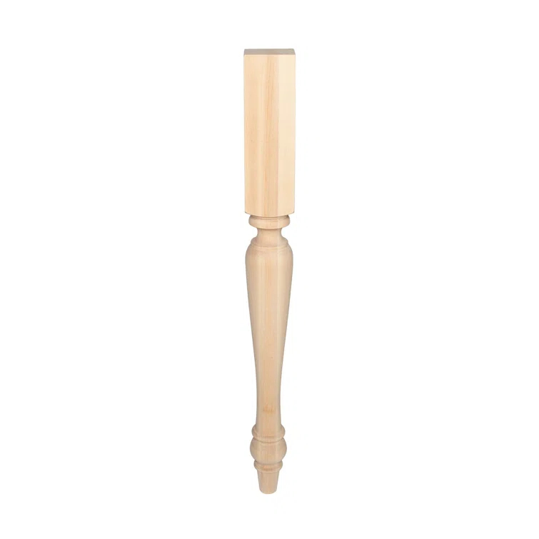 Darby Home Co 35-1/4in H x 3-1/2in Square Solid Wood Iroh Island Leg