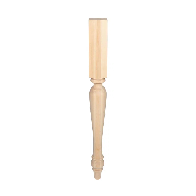 Darby Home Co 35-1/4in H x 3-1/2in Square Solid Wood Iroh Island Leg