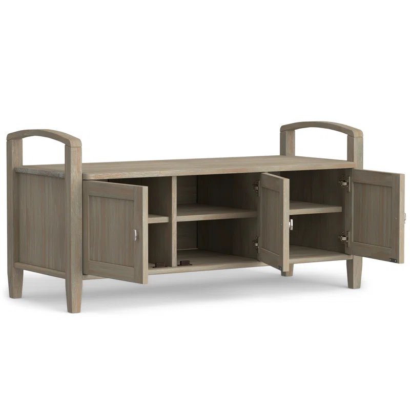 Warm Upholstered Storage Bench