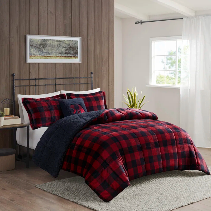 Woolrich Alton Plush to Sherpa Down Alternative Comforter Set