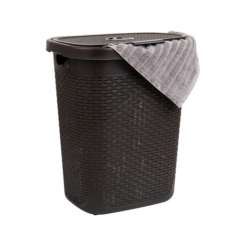 Mind Reader Mind Reader 50L Slim Laundry Hamper, Clothes Basket, Lid, Plastic