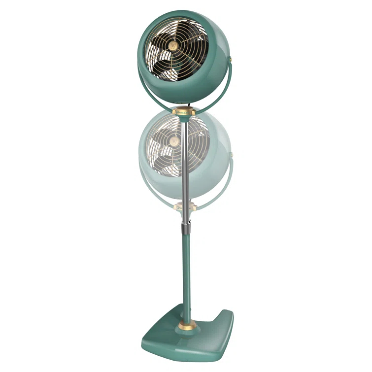 Vornado Timeless Vornado VFAN Sr. Pedestal Vintage Fan Retro Metal Standing Air Circulator for Cooling & Decor 3 Speeds, Adjustable Tilt