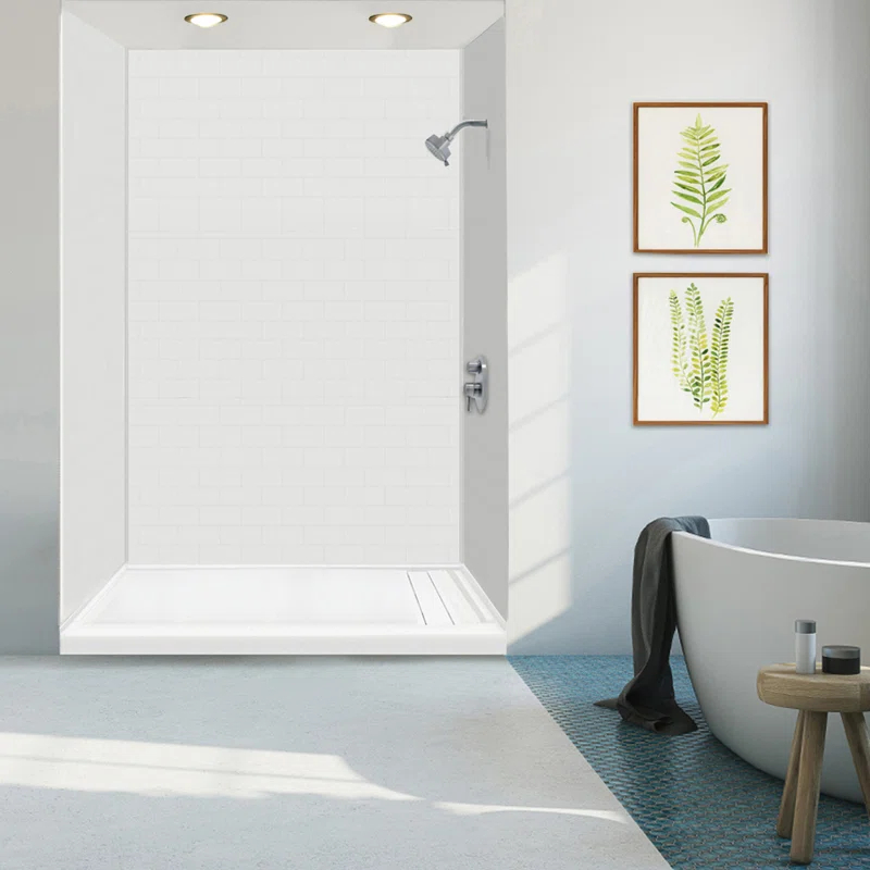 Transolid FLU6032L-31 60'' W 32'' D Rectangular Single Shower Base