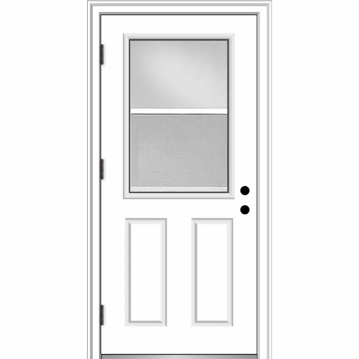 MMI DOOR Clear Glass 80'' Paneled Fiberglass Front Entry Doors