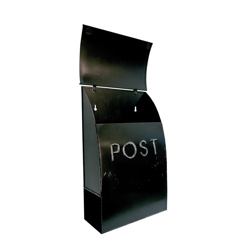Milano Pointed Post Wall Mounted Mailbox