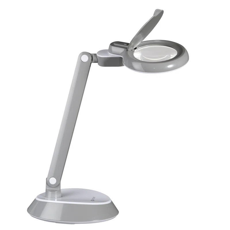 OttLite OttLite Space Saving LED Magnifier Desk Lamp - 1.75x Optical Grade Magnifier, Pivoting Head