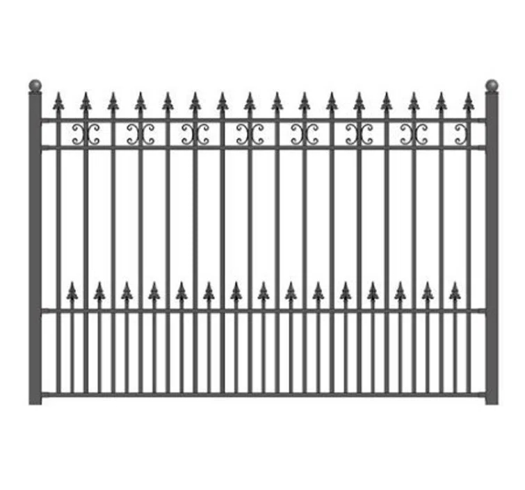 ALEKO Venice 62.8'' H x 66'' W Black Metal Fencing