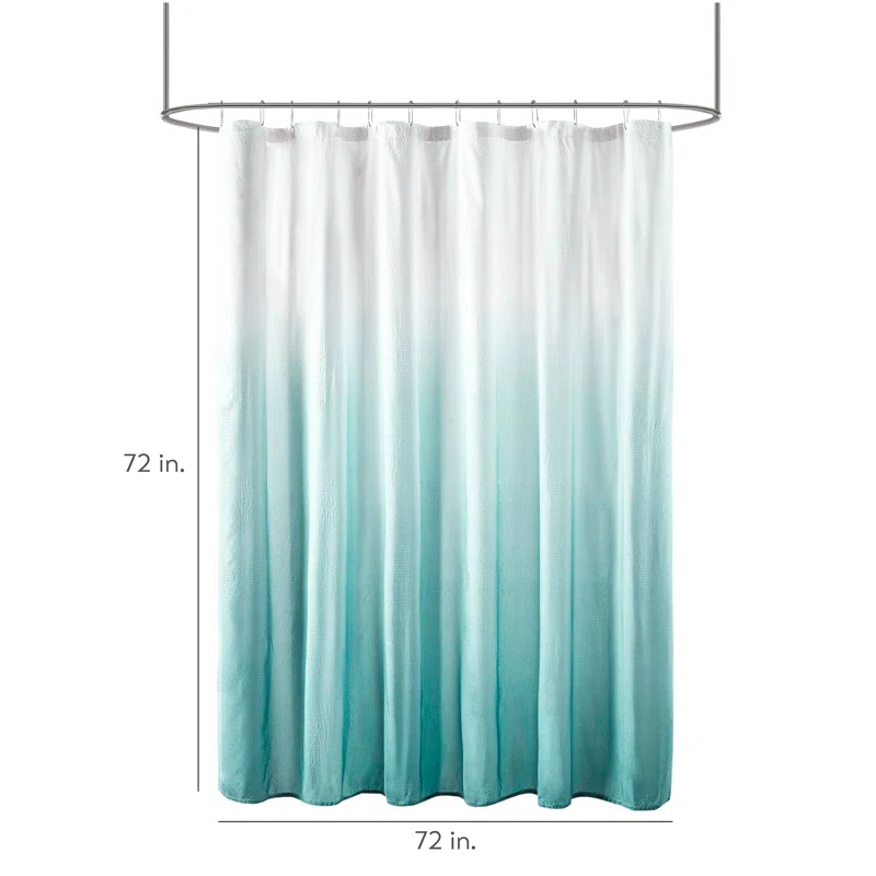 Madison Park Ara Ombre Printed Seersucker Single Shower Curtain