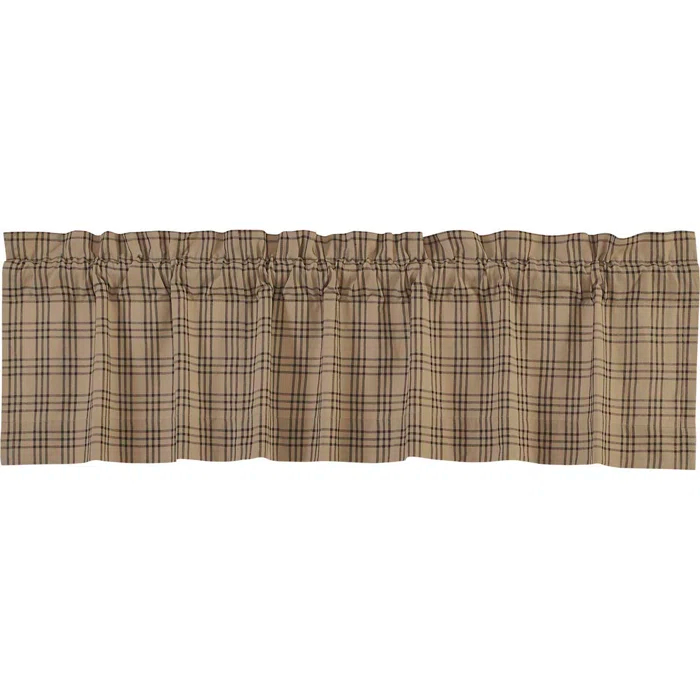 VHC Brands Sawyer Mill Cotton Plaid Tailored Window Valance