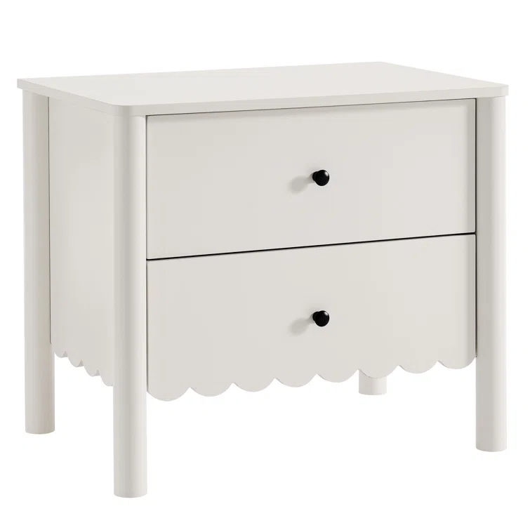Modway Emmeline Scalloped 2-Drawer Nightstand