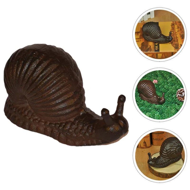 August Grove® Snail Decor Desktop Iron Snail Tabletop Ornament Simulation Snail Craft Prop