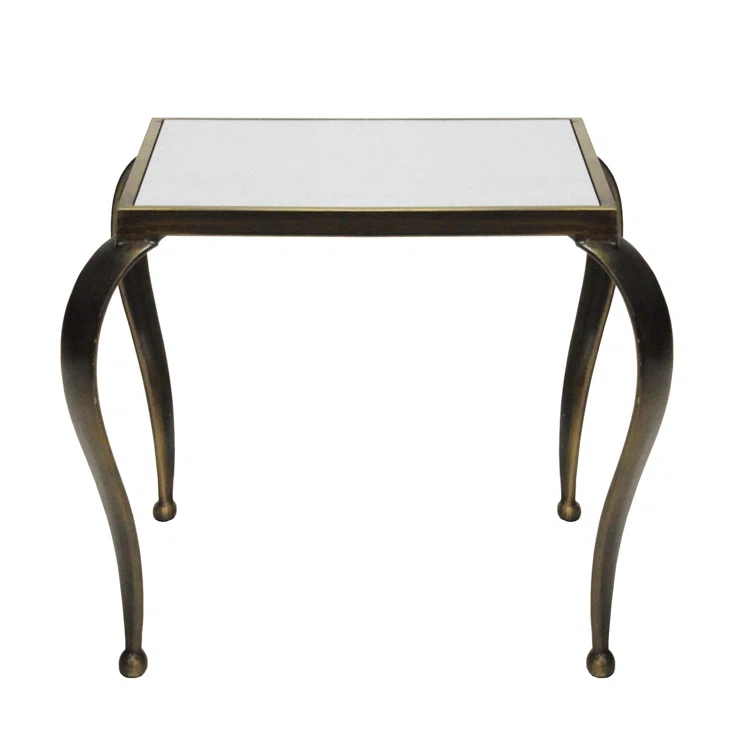 Worlds Away Moseley Mirrored Glass Top End Table