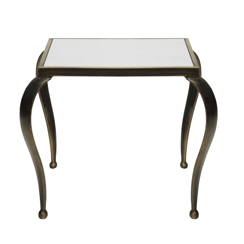 Moseley Mirrored Glass Top End Table