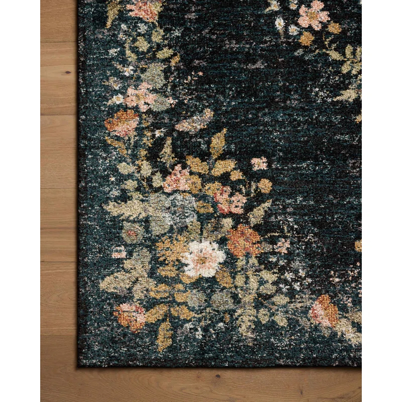 Rifle Paper Co. x Loloi Laurel Navy Area Rug