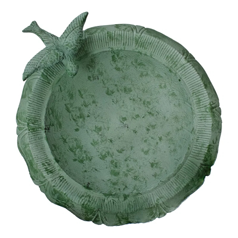 Garden Visitor Freestanding Cast Aluminum Outdoor Bird Bath