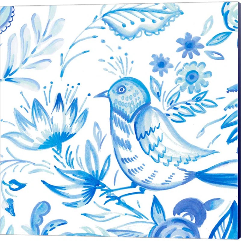 Red Barrel Studio® " Birds In Blue I & II " by Ani Del Sol 2 - Pieces