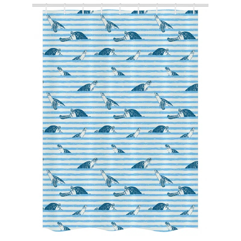 Ambesonne Striped Shower Curtain with Hooks Included