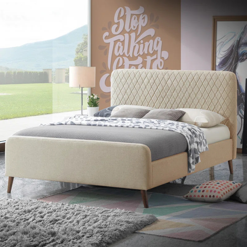Better Home Products Roza Velvet Upholstered Queen Bed