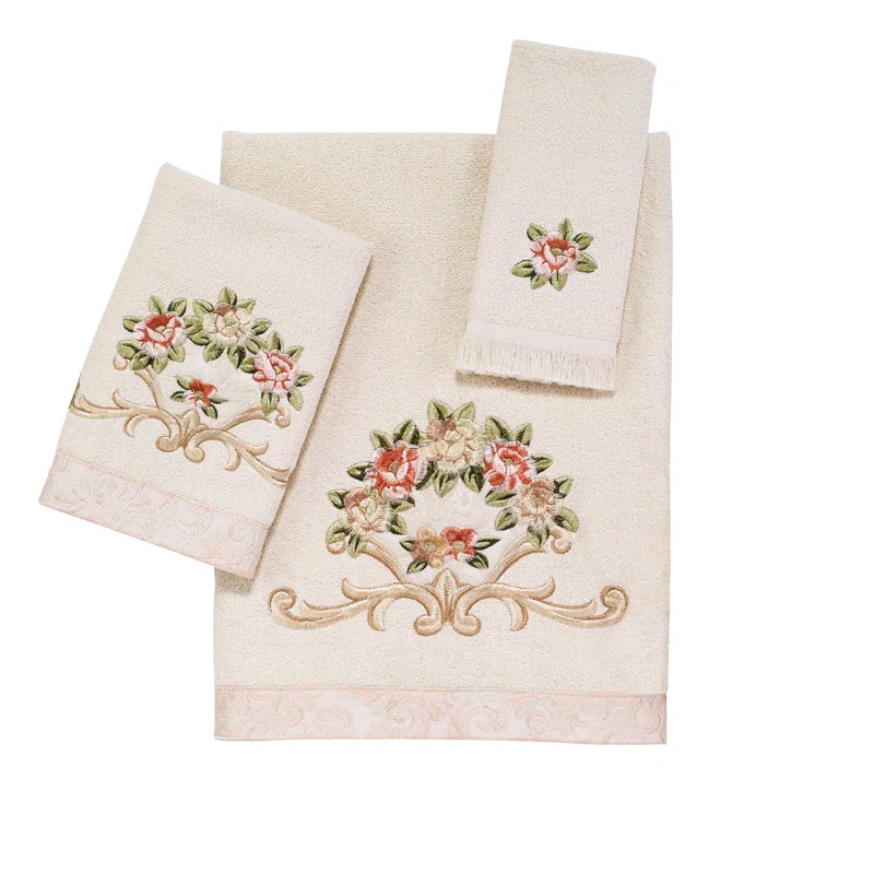 Avanti Linens Rosefan Cotton Hand Towel Bath Towels