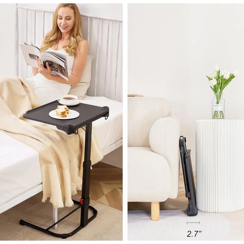 Folding TV Tray Table, Adjustable TV Dinner Table, Foldable Tray Table