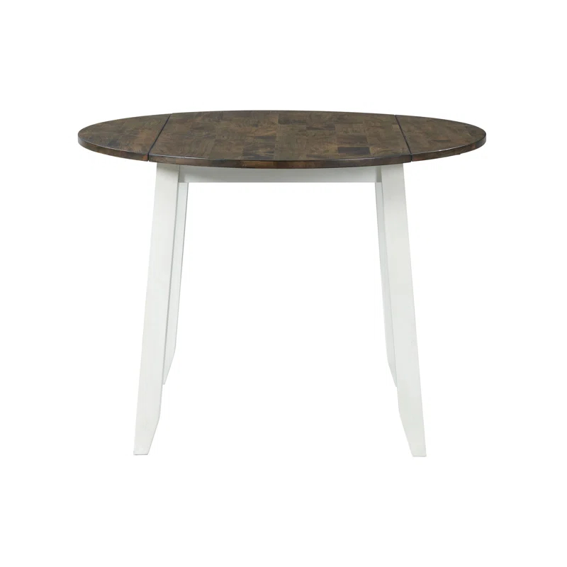 Red Barrel Studio® Clowie Extendable Round Solid Wood Dining Table