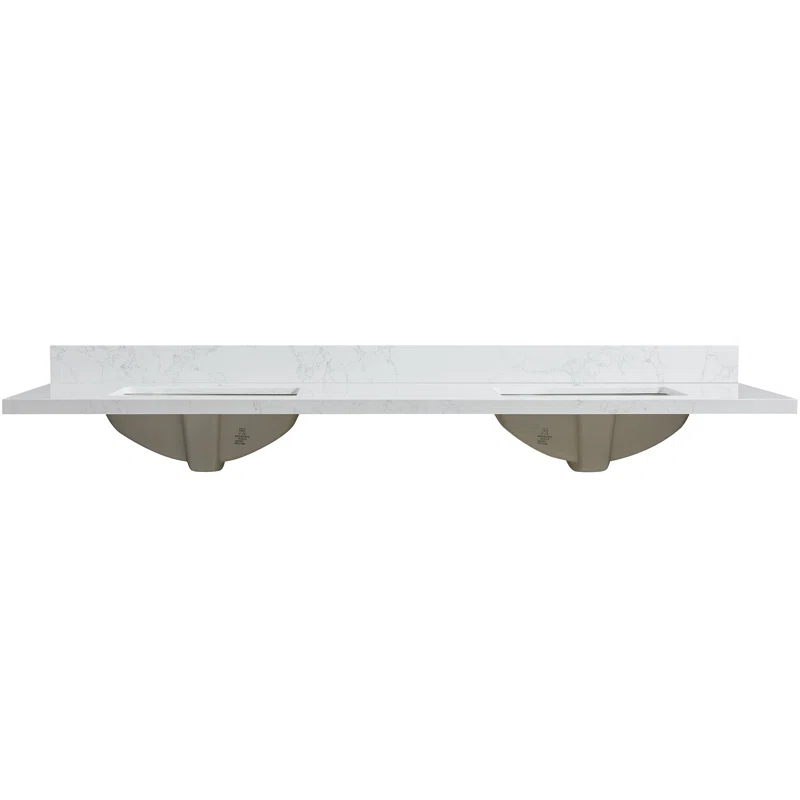 Vinnova Malaga 73'' Stone Double Bathroom Vanity Top with Sink