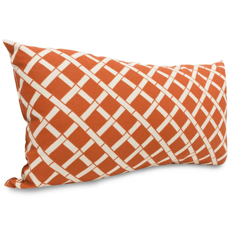 Majestic Home Goods Bamboo Geometric Indoor/Outdoor Reversible Throw Pillow