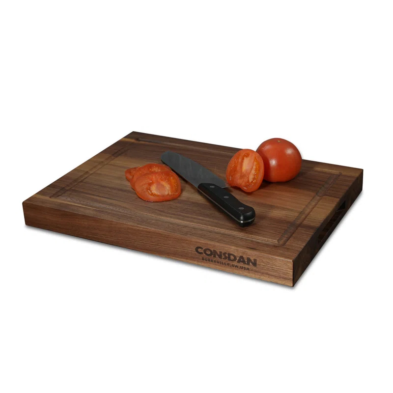 CONSDAN CONSDAN Wood Cutting Board, Black Walnut