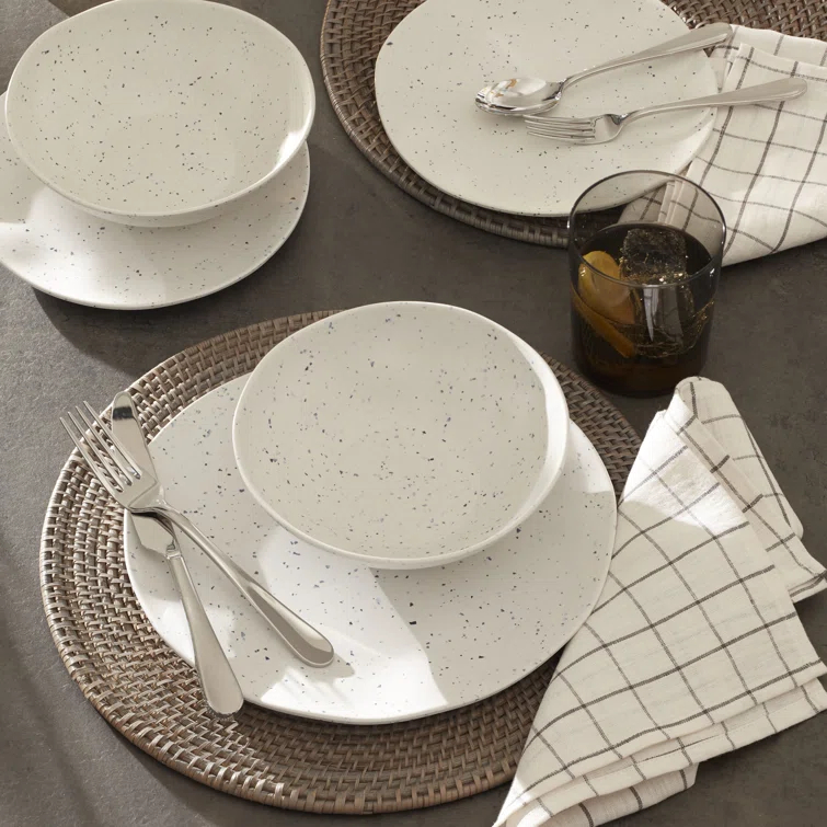 Oneida Terrazzo Melamine 12 Piece Dinnerware Set