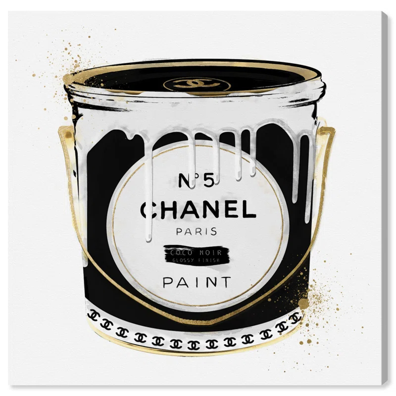 Oliver Gal Prints " Fashion Paint Noir Can "