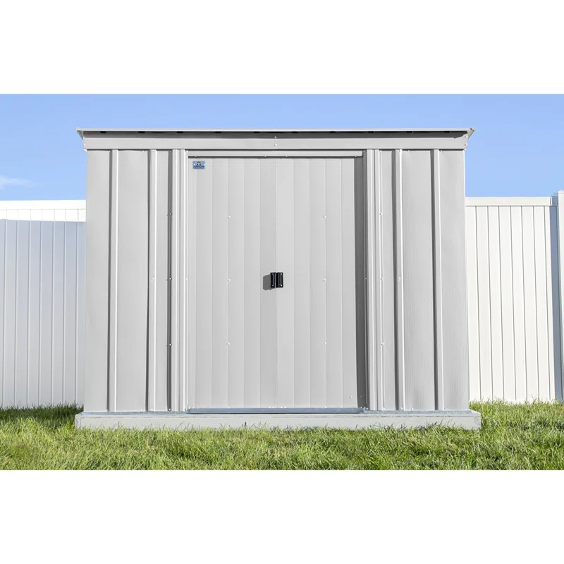 Arrow 8 ft. W x 4 ft. D Galvanized Steel Vertical Storage Shed