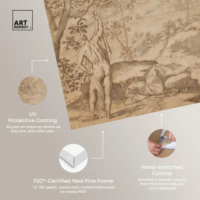 Art Remedy Unveiled in Nature Canvas Vintage Landscape Art by Art Remedy