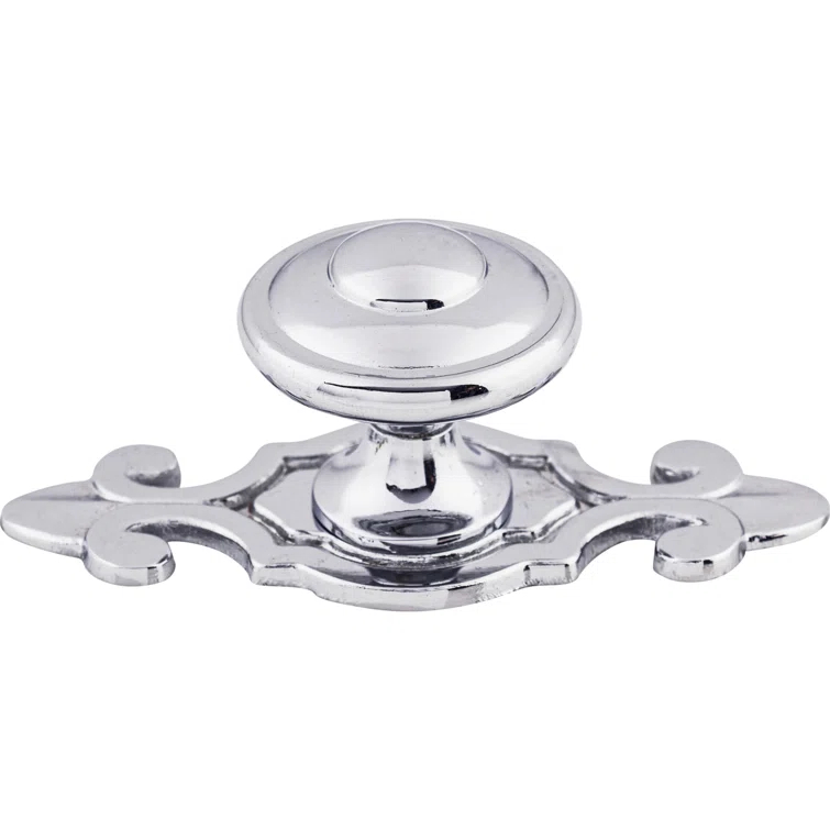 Canterbury Polished Chrome Round Knob with Backplate