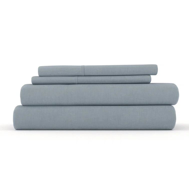 Linen Bamboo-Blend Breathable Luxury Bed Sheet Set