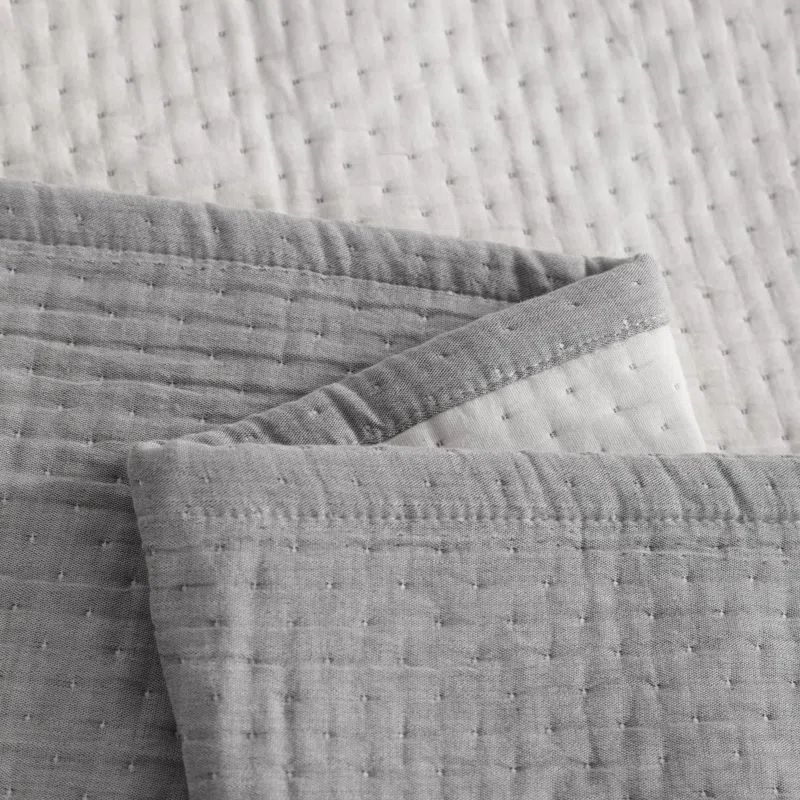 NTBAY 3 Layers Cotton Bed Blanket, Soft Breathable Quilt for Adults, Dot - NTBAY