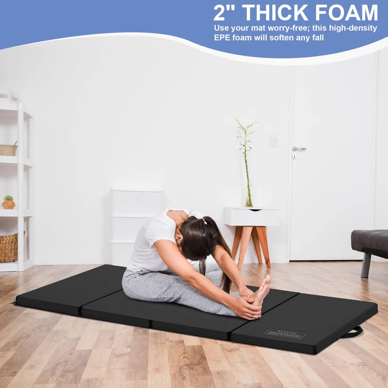 Polar Aurora 3'x6'x2 Thick Folding Gymnastics Exercise Mat Aerobics Stretching Yoga Mats