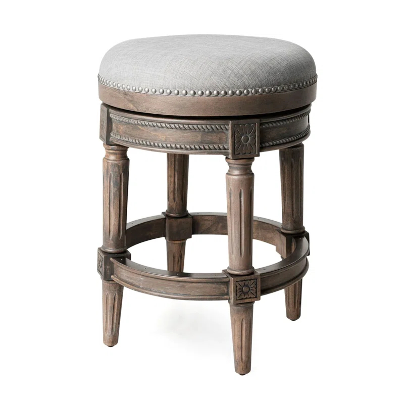 Maven Lane Maven Lane Pullman Backless Stool with Fabric Upholstery