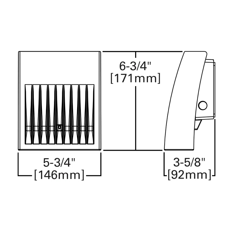 Cooper Lighting LLC Crosstour 1 - Head LED Hardwired Outdoor Security Wall Pack