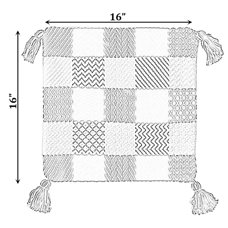 DEERLUX Gingham Throw Pillow