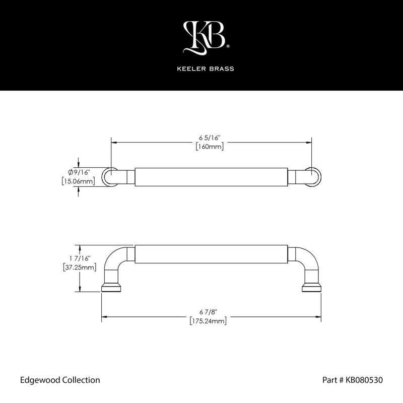 Keeler Brass Edgewood Collection Pull