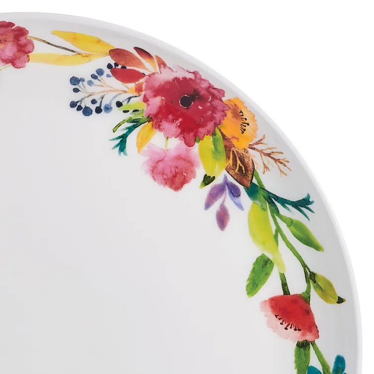 Mikasa Mikasa Karina 12-Piece Lightweight Chip-Resistant Bone China Dinnerware Set, Service for 4
