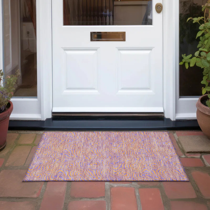 Machine Washable Indoor/Outdoor Chayden ACN1031 Brown 1'8" x 2'6" Rug
