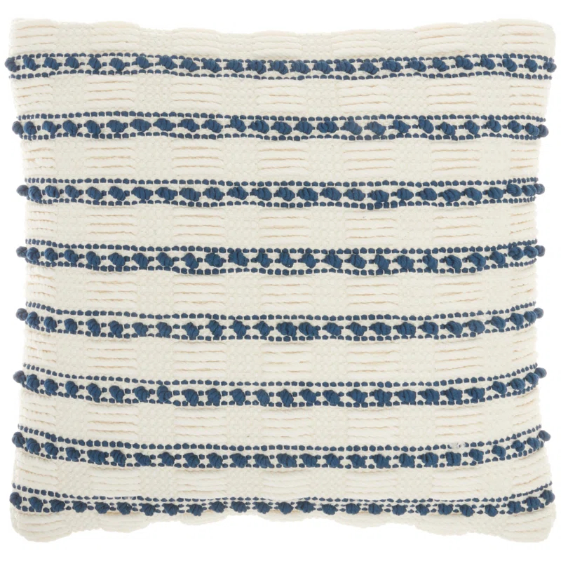 Mina Victory Striped Cotton, Polyester Throw Pillow