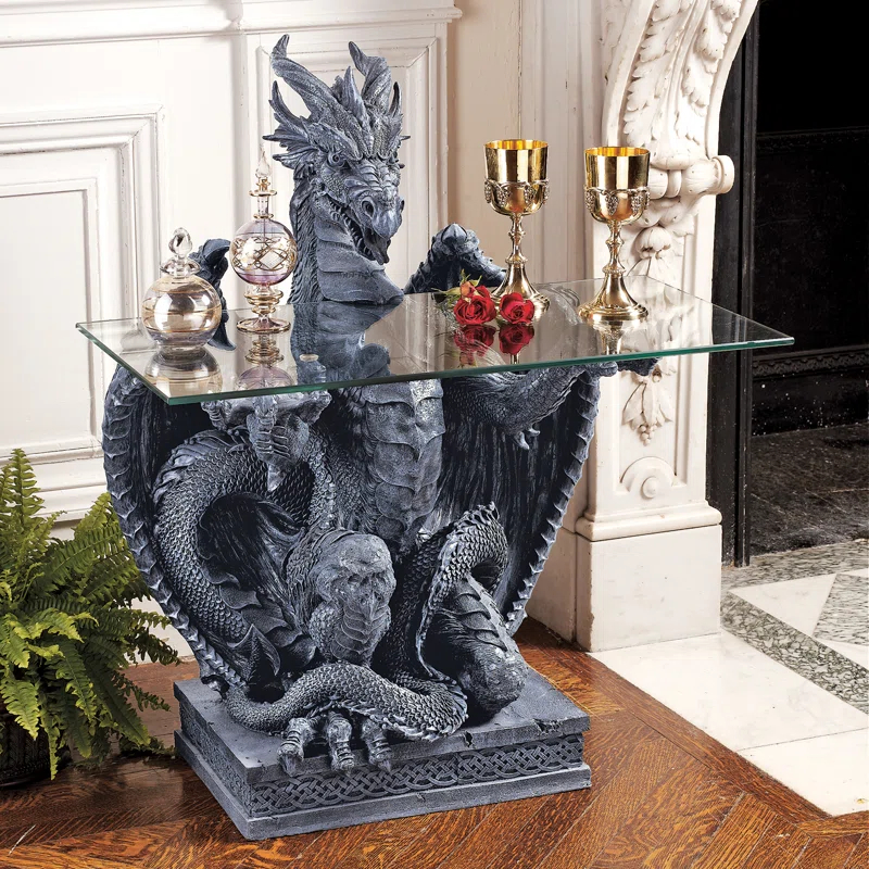Design Toscano Subservient Dragon 27.5'' Console Table
